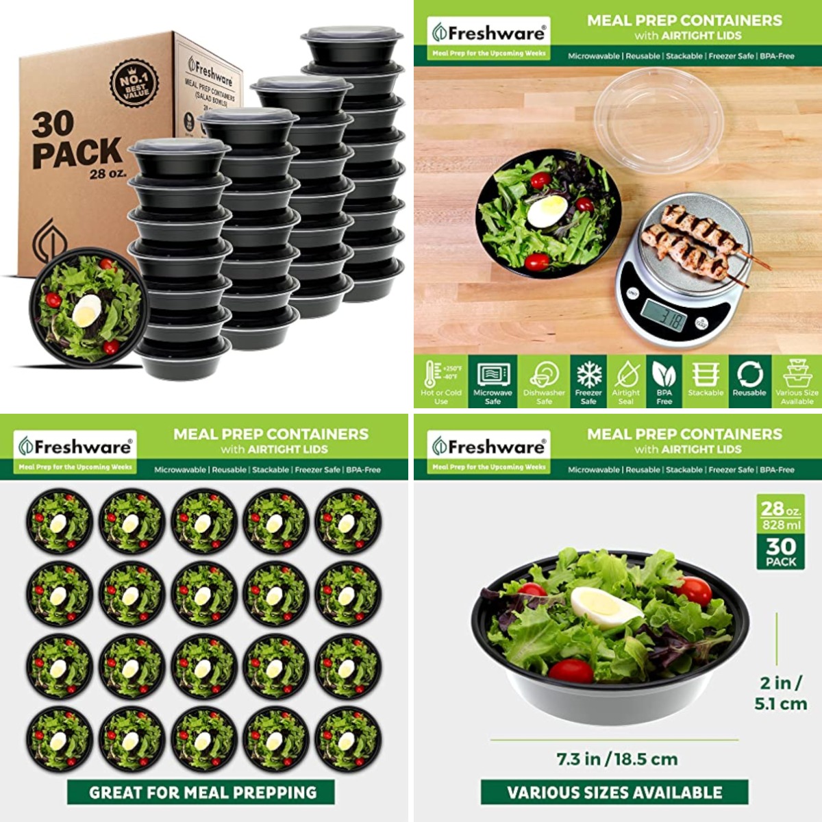 Meal Prep Bowl - Contenitori per la Preparazione dei Pasti